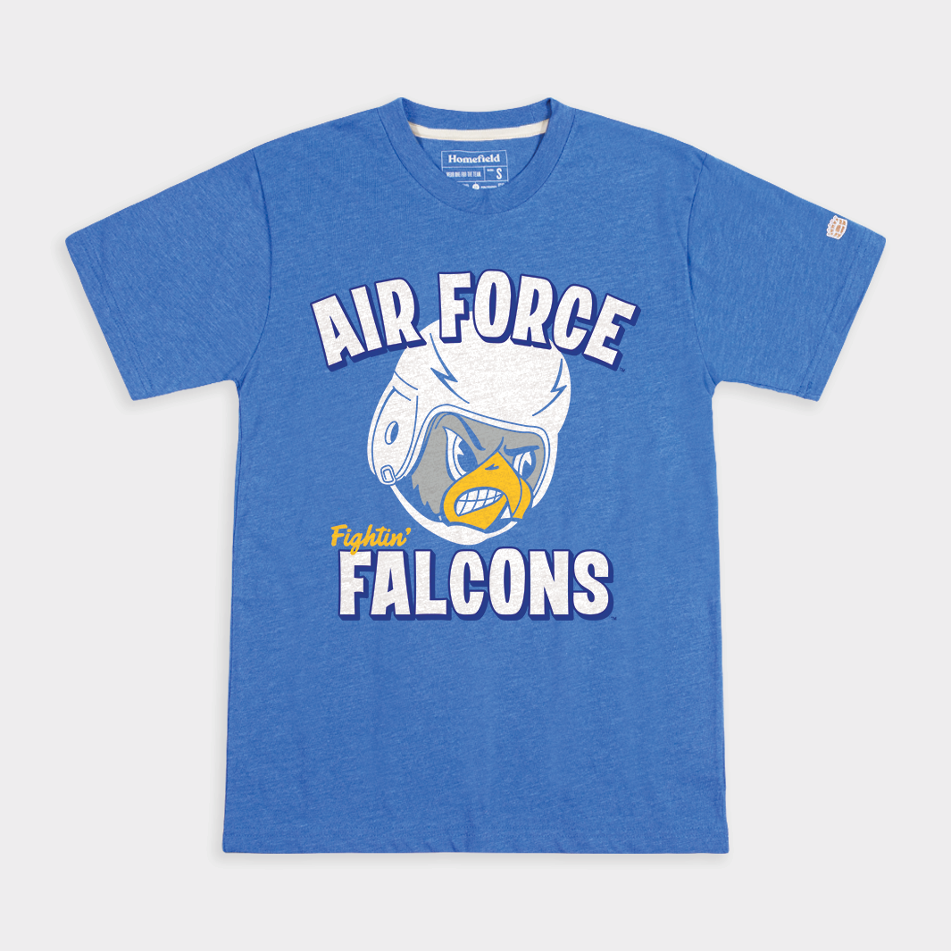 Homefield Air Force Fightin’ Falcons Vintage Football T-Shirt XL / Heather Royal Blue