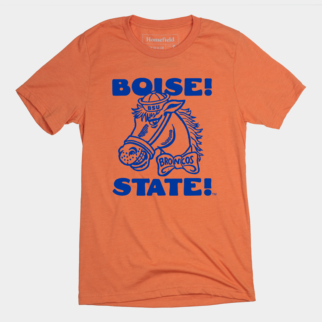 Boise State Broncos Vintage Logo T-Shirt | Grey | M | Ball State University Apparel by Homefield