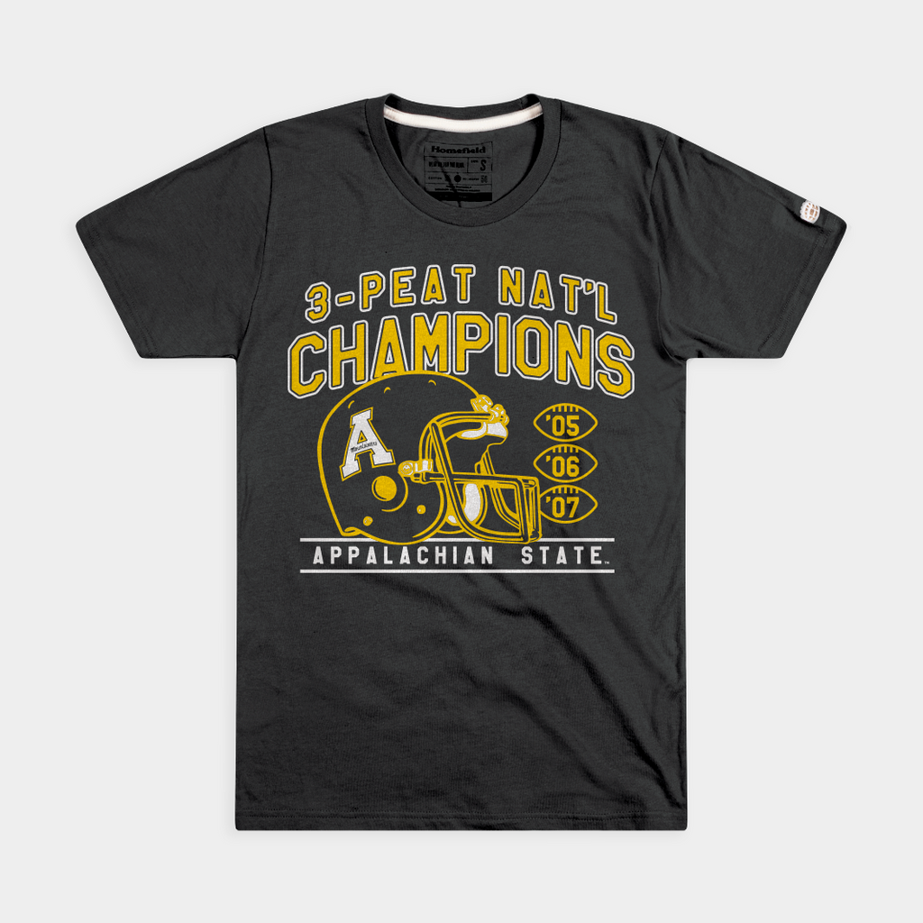 App State Football 2005-2007 3-Peat Champs Tee | Homefield