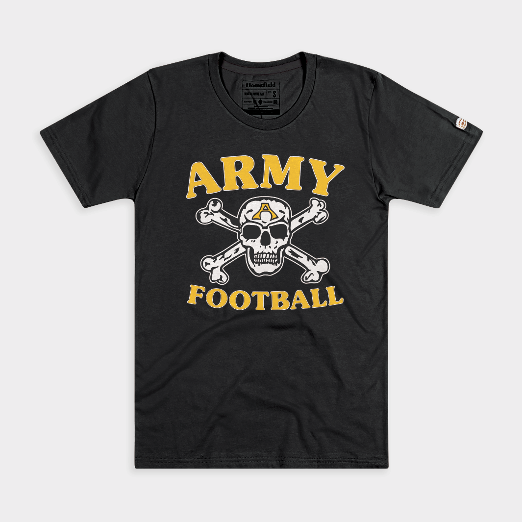 Army Black Knights Football Skull and Crossbones Tee