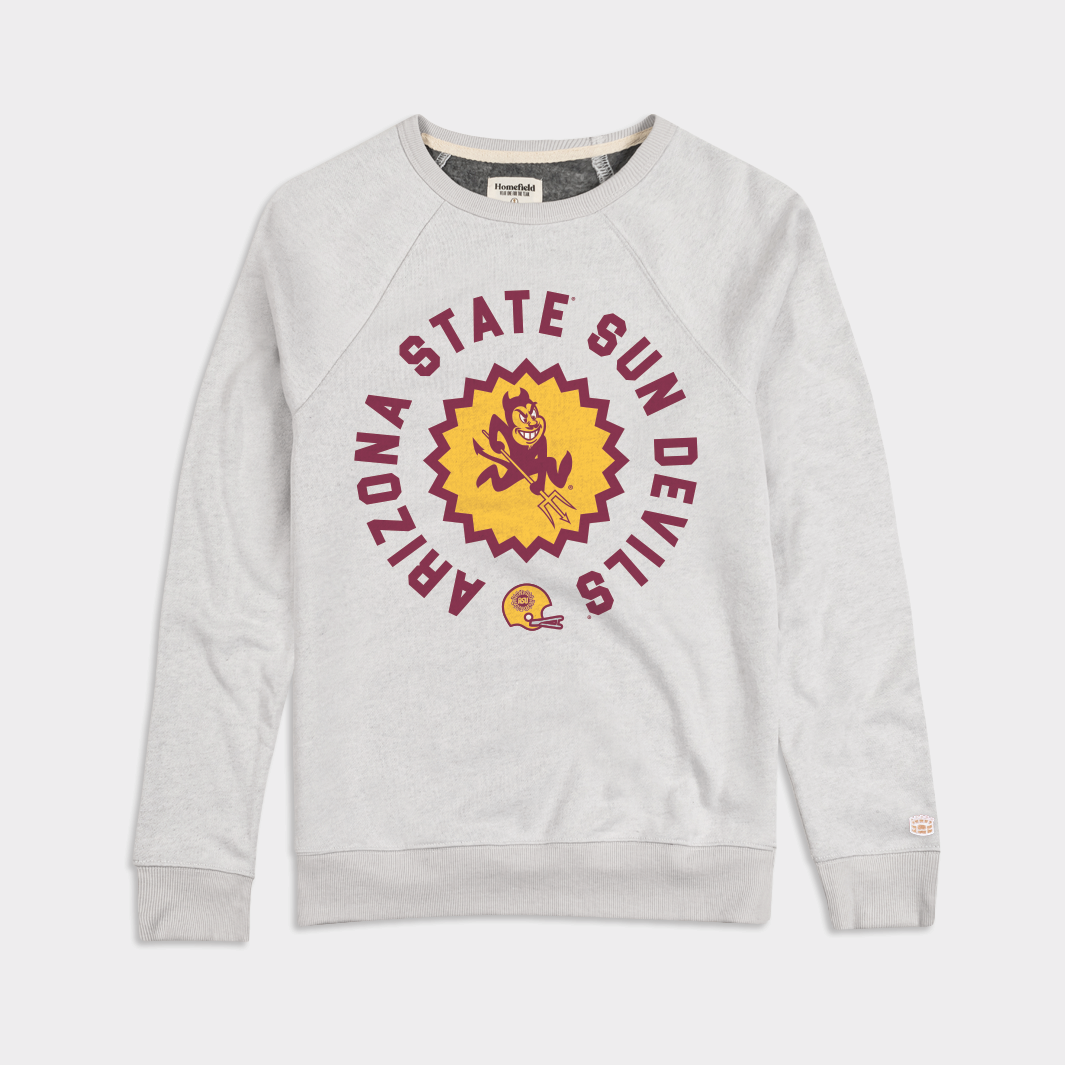 Arizona State Football Sunburst Logo Retro Crewneck