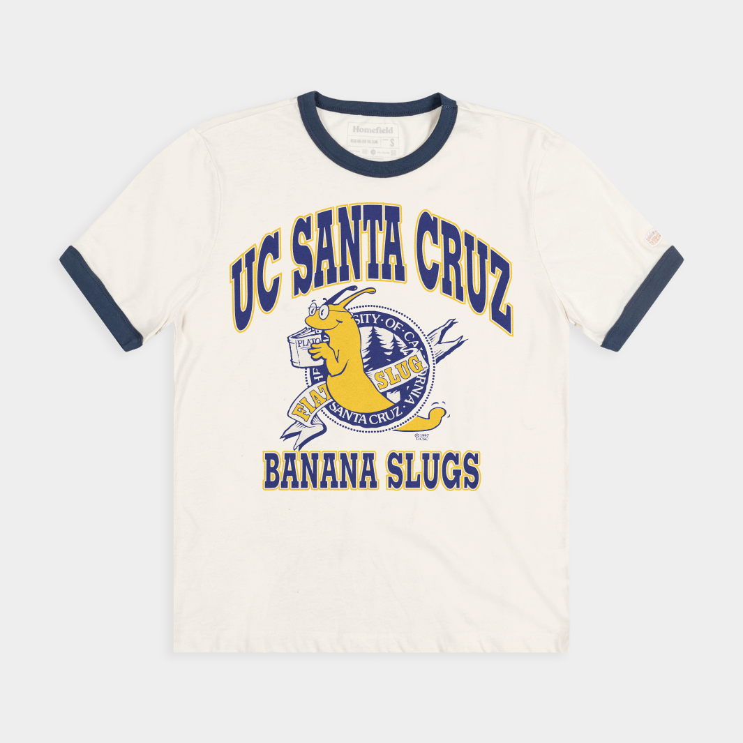 UC Santa Cruz "Fiat Slug" Banana Slugs Crest Ringer Tee