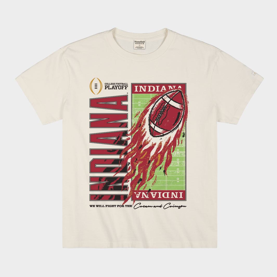 IU Football Retro 2025 CFP Heavyweight Tee Homefield