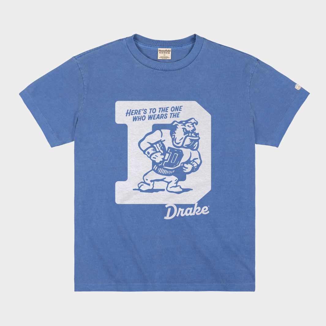 Drake Bulldogs Retro "'D' Song" Heavyweight Tee