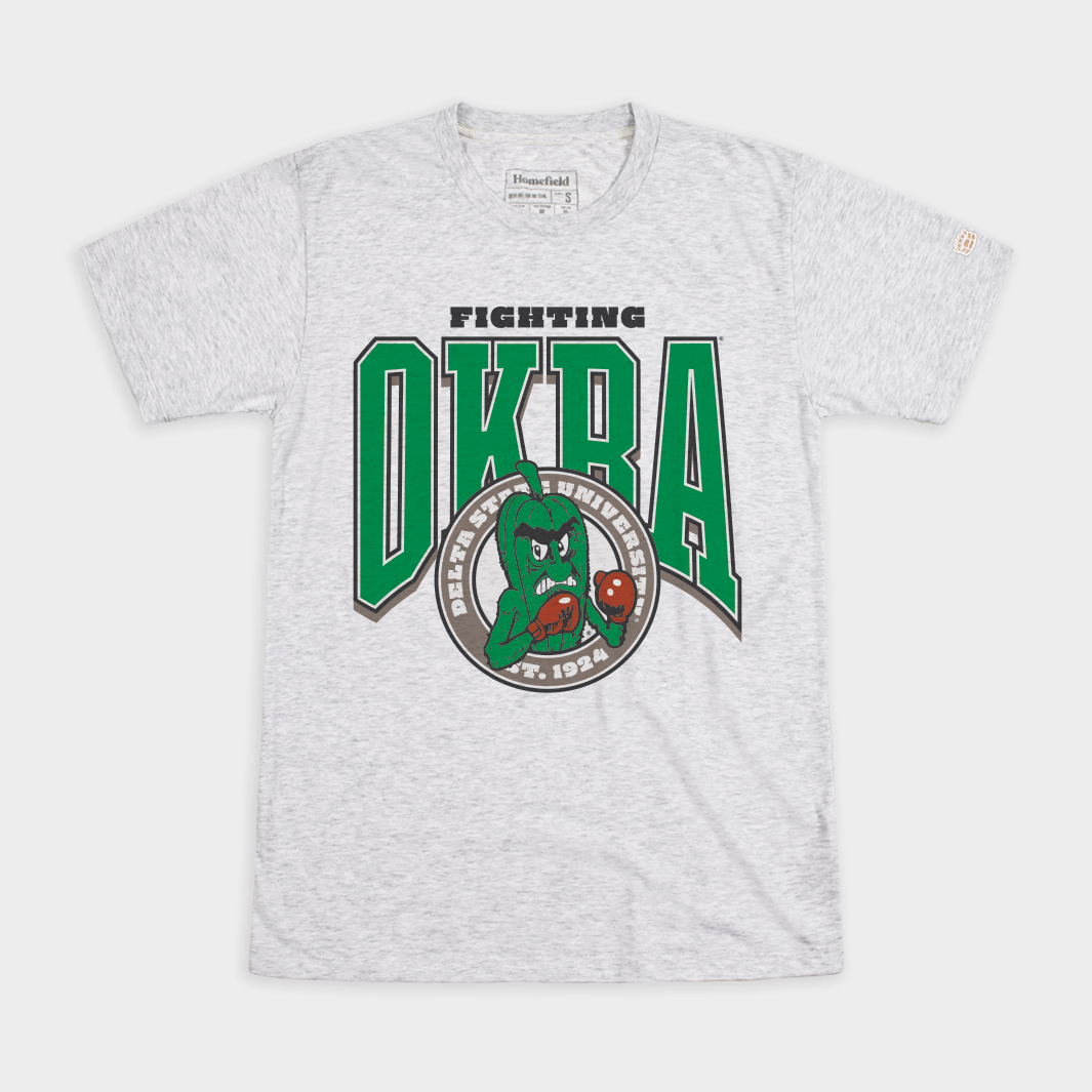 Delta State Fighting Okra Vintage Varsity-Style Tee | Homefield