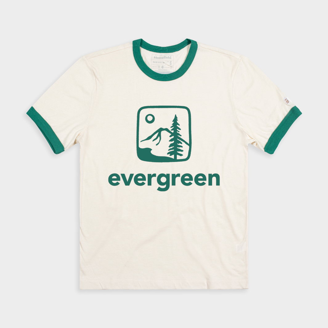 Evergreen State Retro-Inspired Logo Ringer Tee