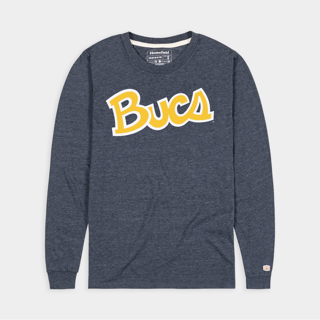 Homefield ETSU Bucs Football Script Long Sleeve XXL / Navy