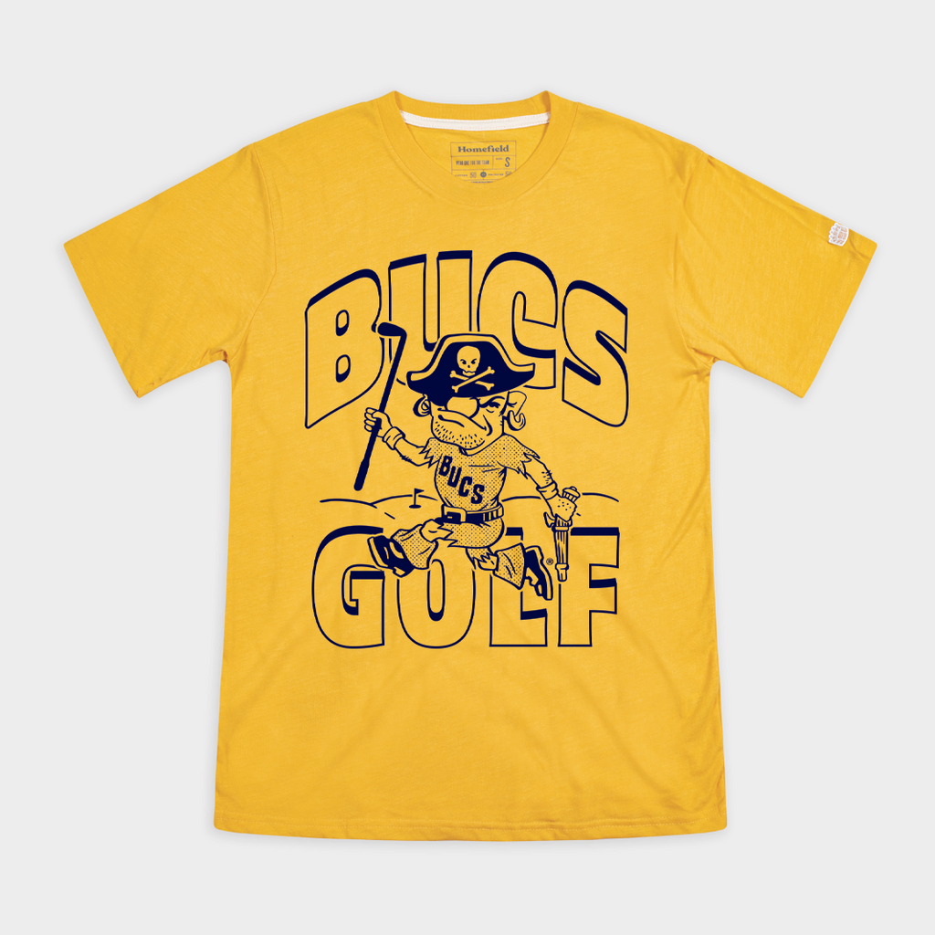 Homefield ETSU Buccaneers Golf Tee S / Heather Yellow Gold