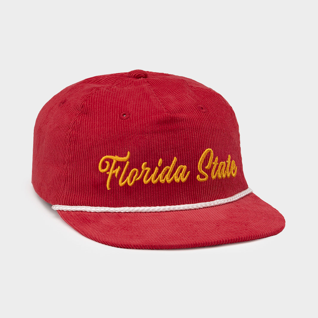 Florida State Retro Script Corduroy Hat