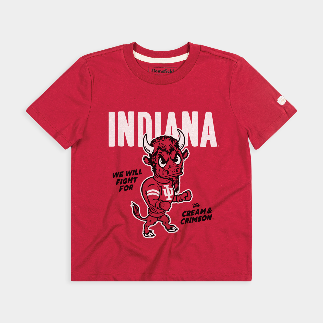 Indiana Hoosiers Vintage Walking Bison Youth Tee | Homefield