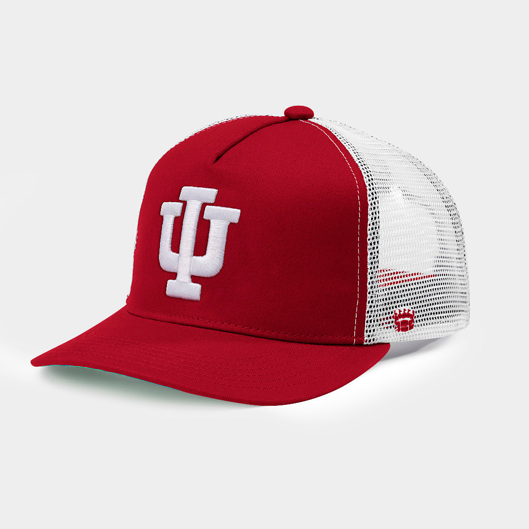 Indiana Hoosiers "IU" Trident Trucker Hat