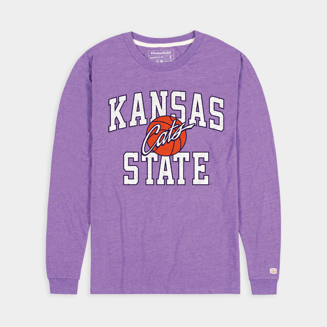 Kansas State Basketball Vintage Script "Cats" Long Sleeve