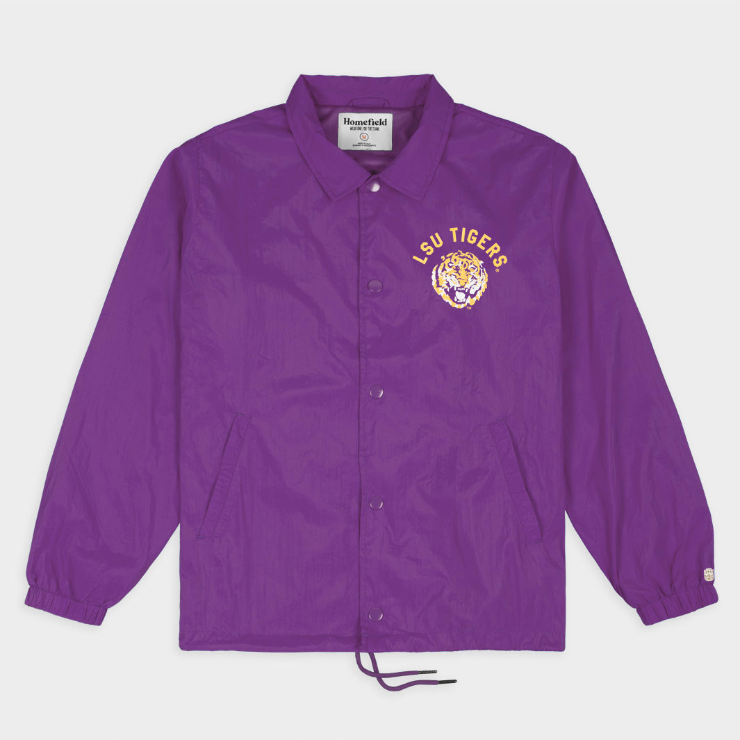 LSU Tigers Roaring Logo Retro Coaches Jacket