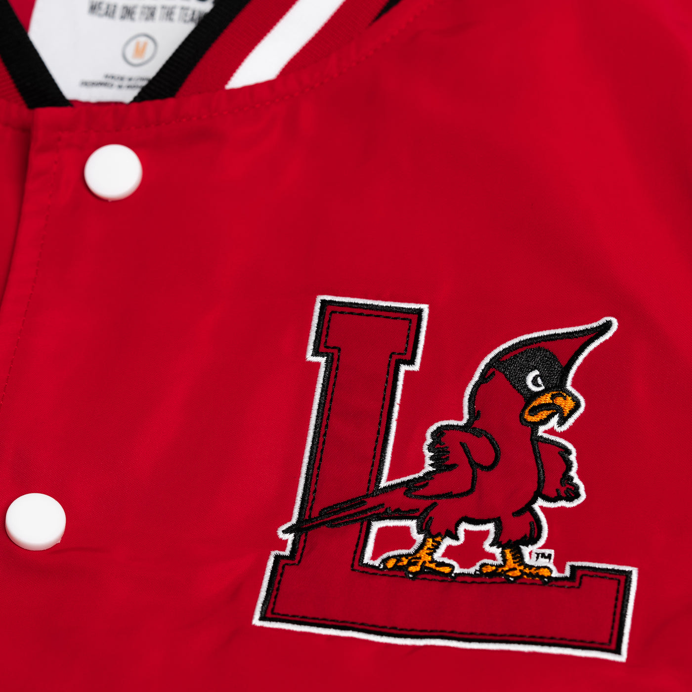 NCAA Louisville Cardinals Custom Number Red Grey Bomber Jacket - Bluefink