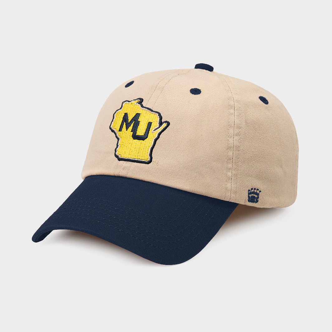 Marquette Retro "MU" Logo Two-Tone Dad Hat
