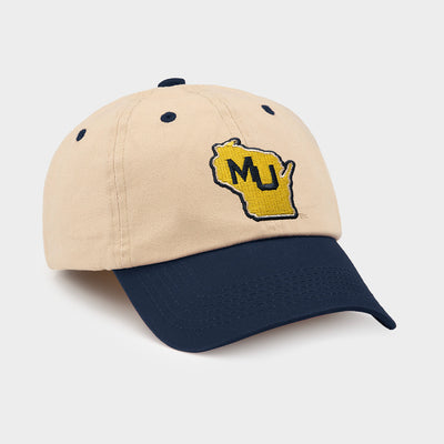 Marquette Retro "MU" Logo Two-Tone Dad Hat