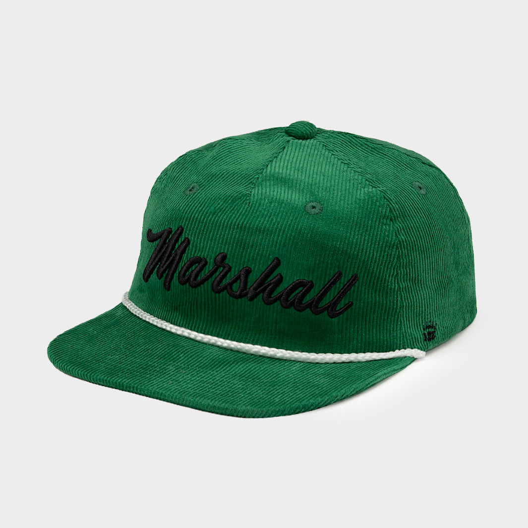 Retro-Inspired Marshall Script Corduroy Hat