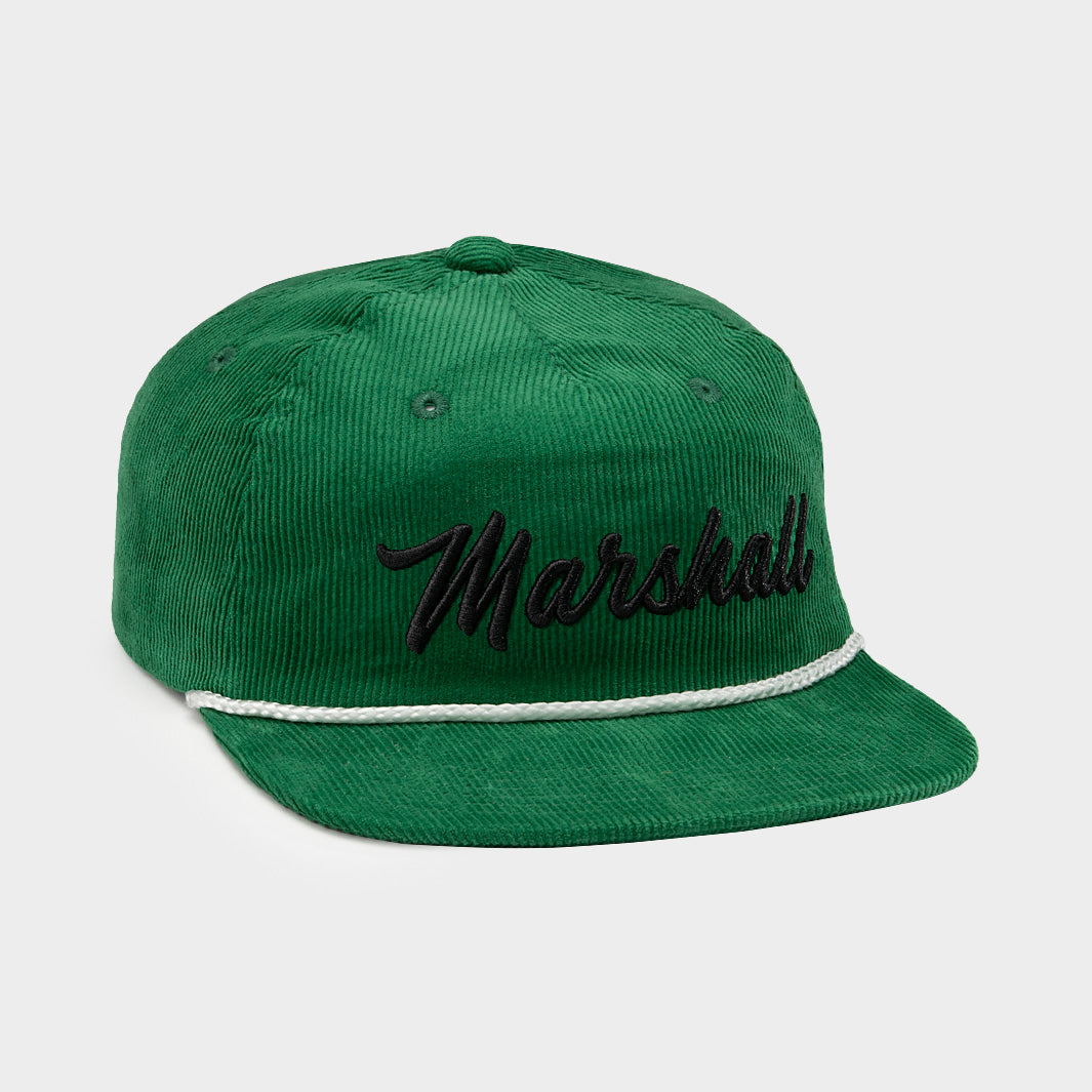 Retro-Inspired Marshall Script Corduroy Hat