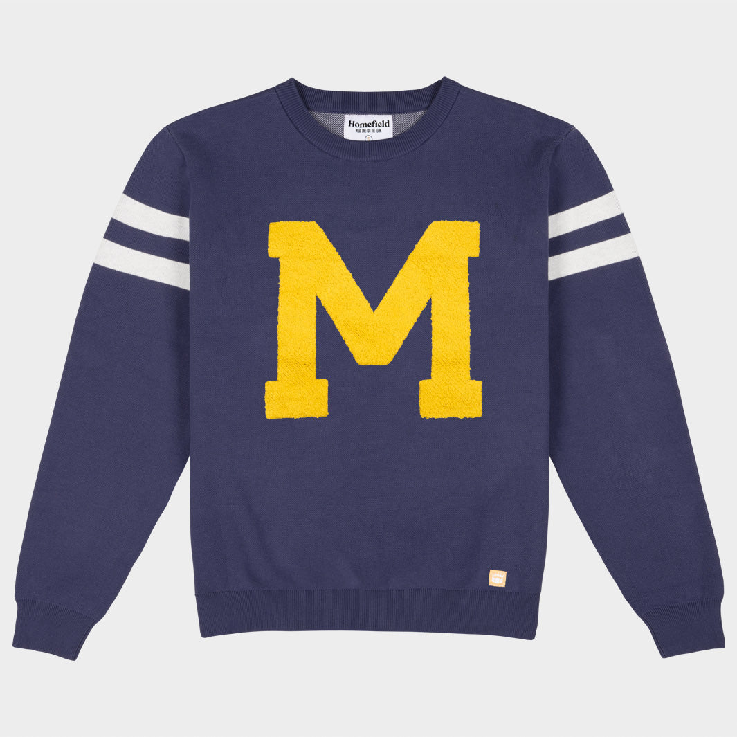 Michigan Vintage Block "M" Knit Sweater