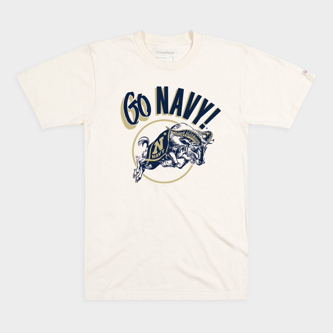 "Go Navy!" Midshipmen Retro Tee