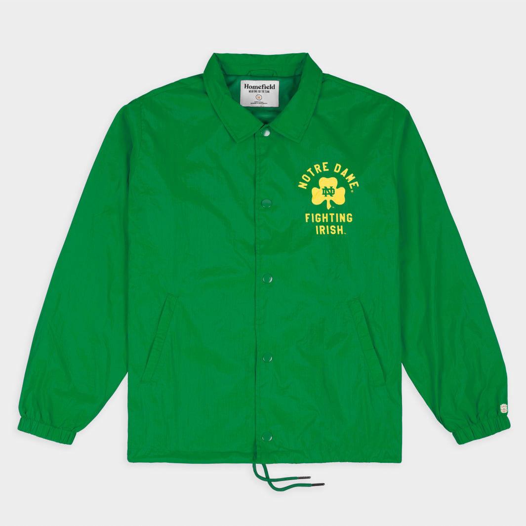 Notre Dame Fighting Irish Shamrock Retro Coaches Jacket