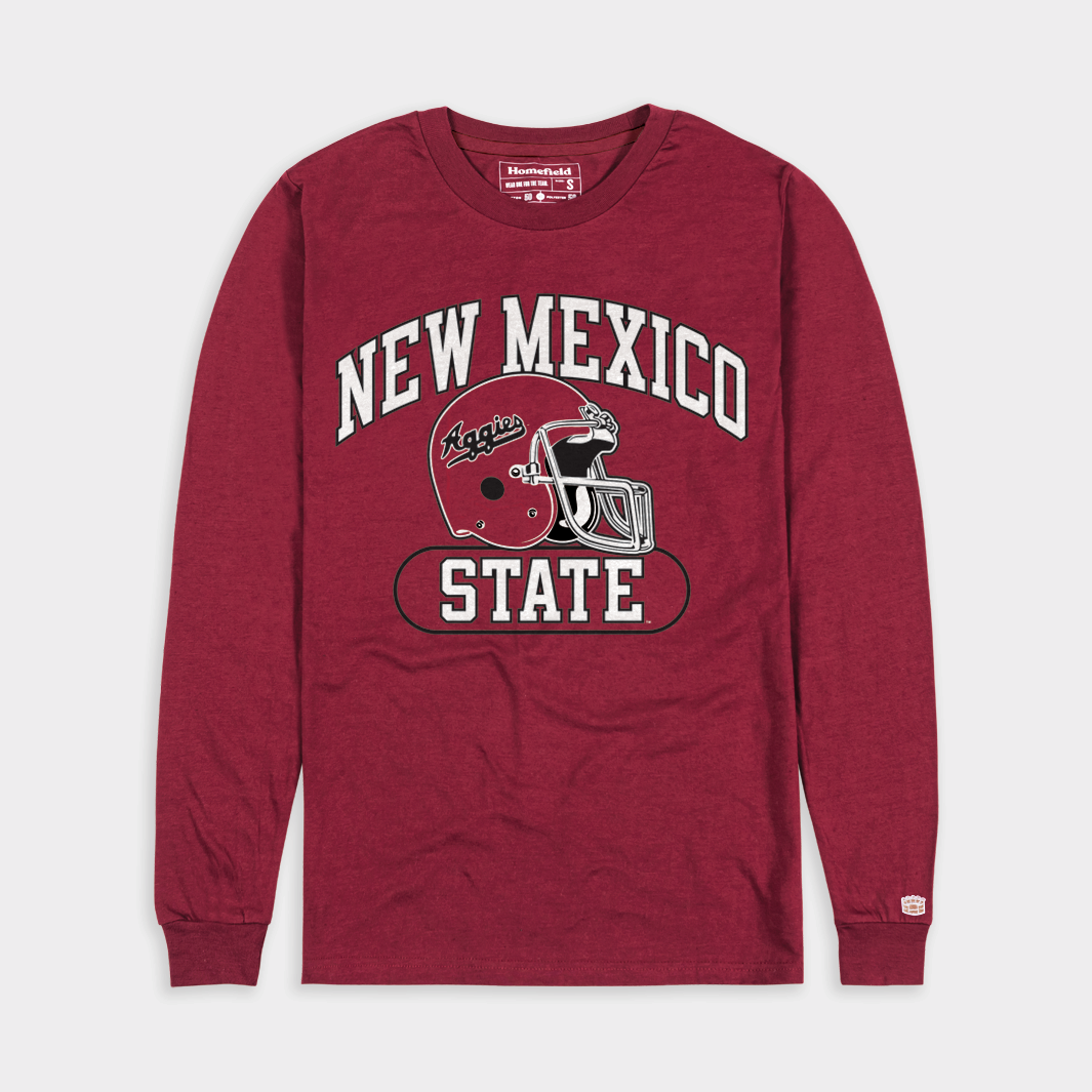 New Mexico State Football Retro Helmet Long Sleeve