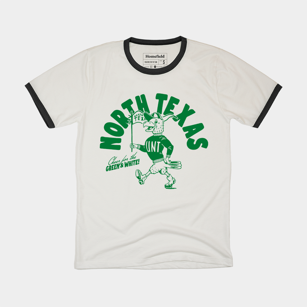 North Texas Vintage Green and White Ringer Tee | Homefield