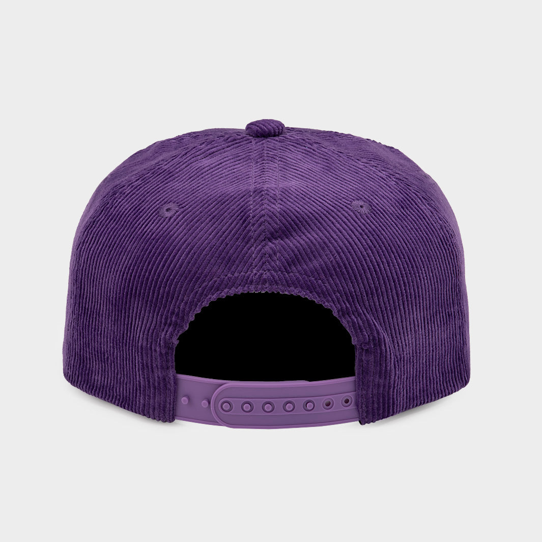 Retro-Inspired Northwestern Script Corduroy Hat