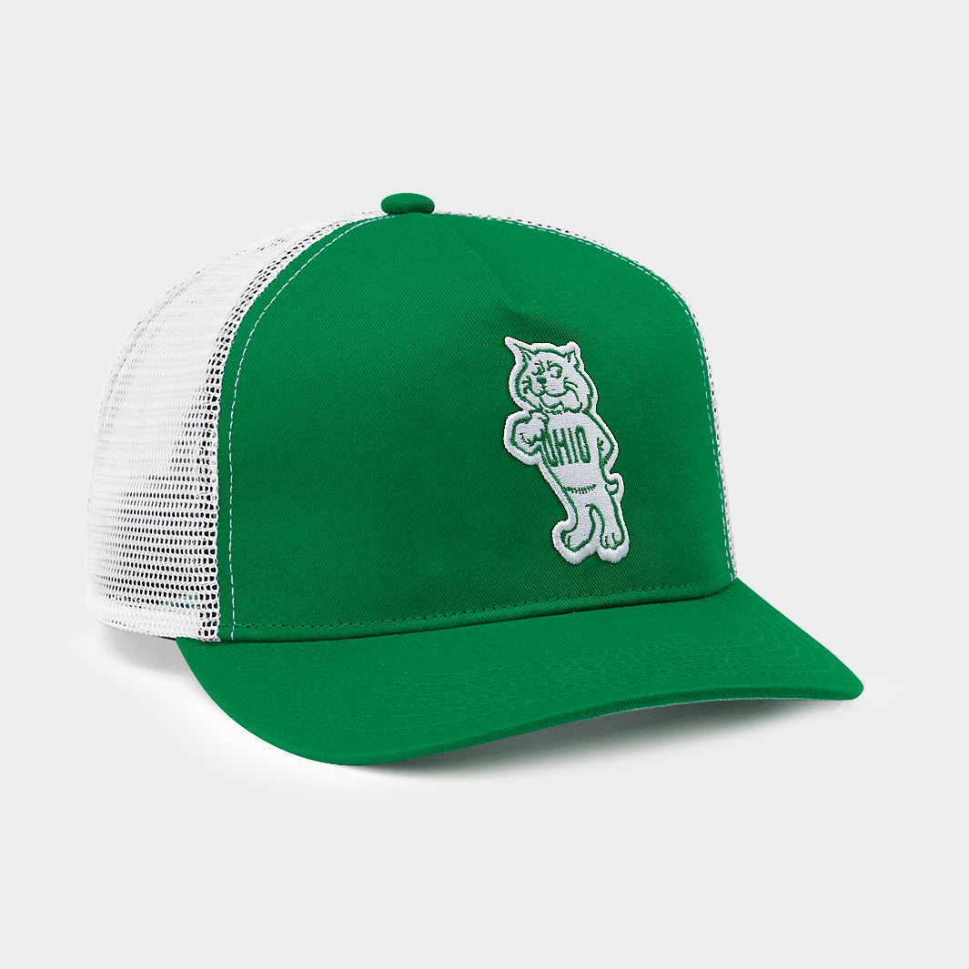 Ohio Bobcats Retro Logo Trucker Hat