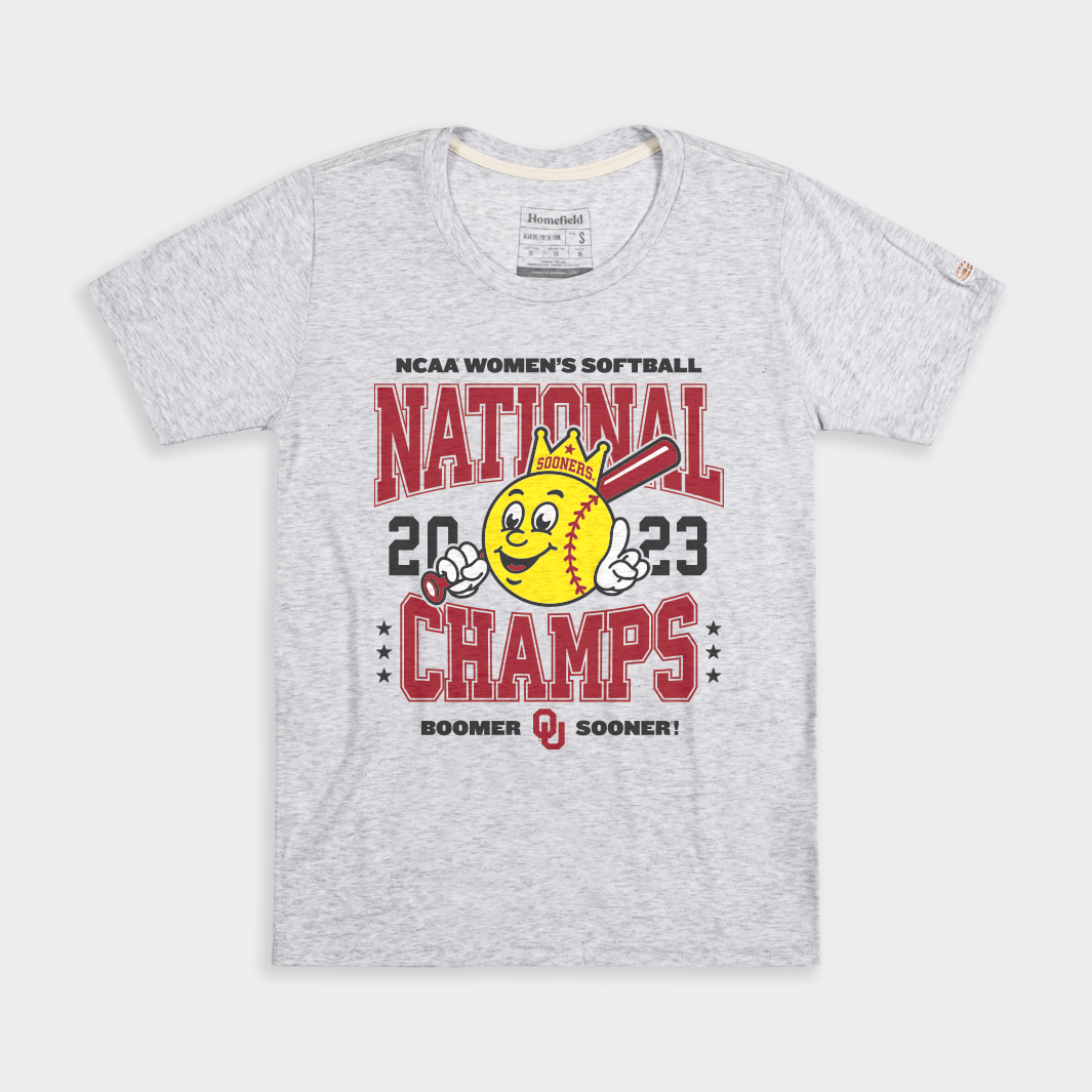 Oklahoma 2023 Softball WCWS Champions Women's Tee