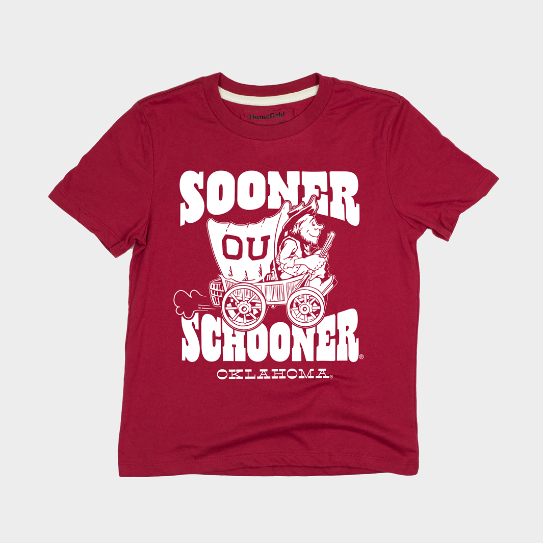 Oklahoma Sooner Schooner Cartoon Youth Tee