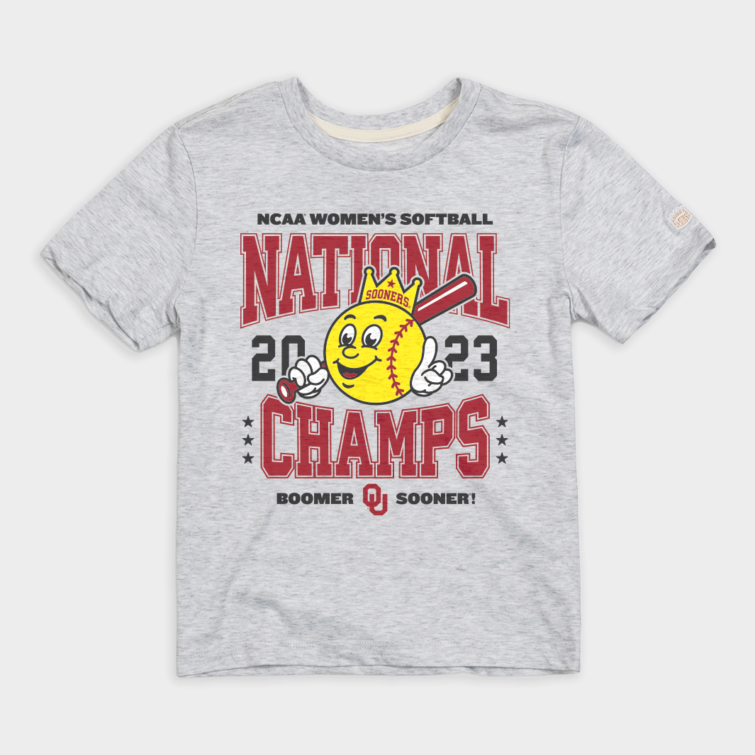 Oklahoma 2023 Softball WCWS Champions Youth Tee