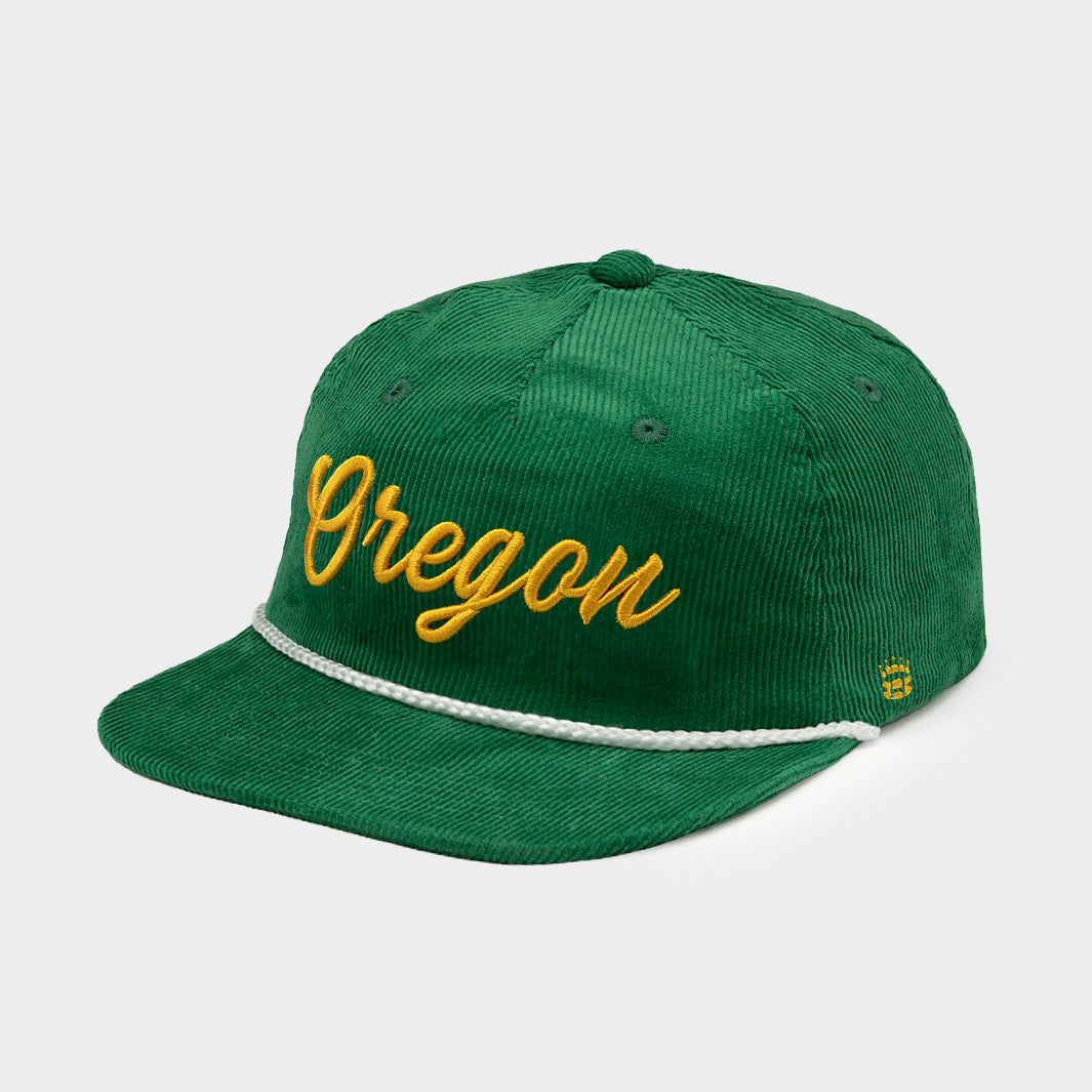 Retro Oregon Ducks Script Corduroy Hat