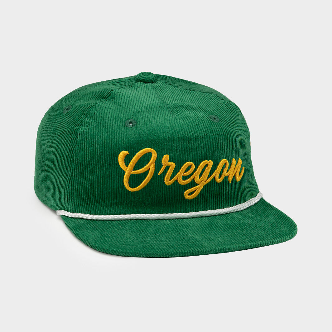 Retro Oregon Ducks Script Corduroy Hat