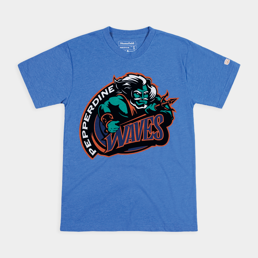 Pepperdine Waves 1997 Logo Retro Tee