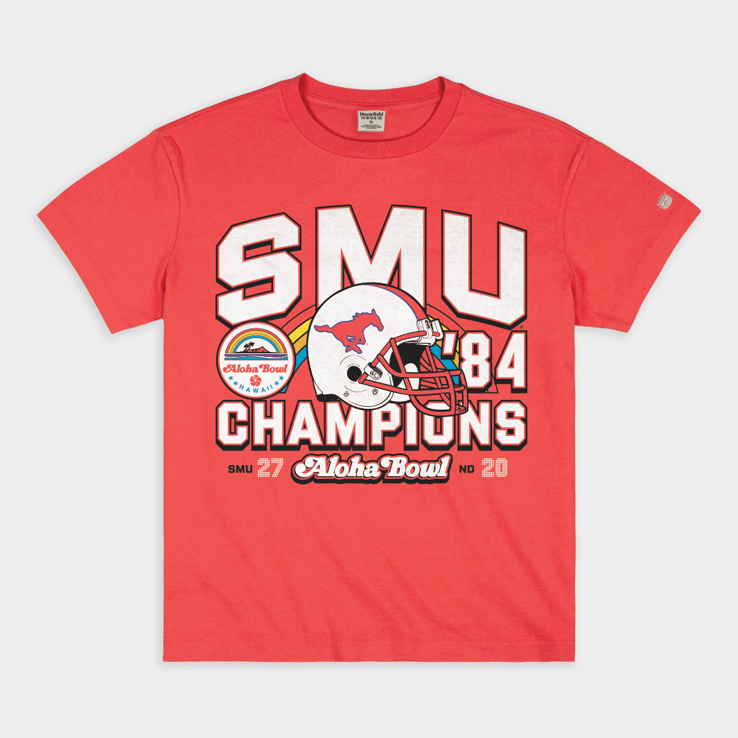 SMU Football 1984 Aloha Bowl Champs Heavyweight Tee