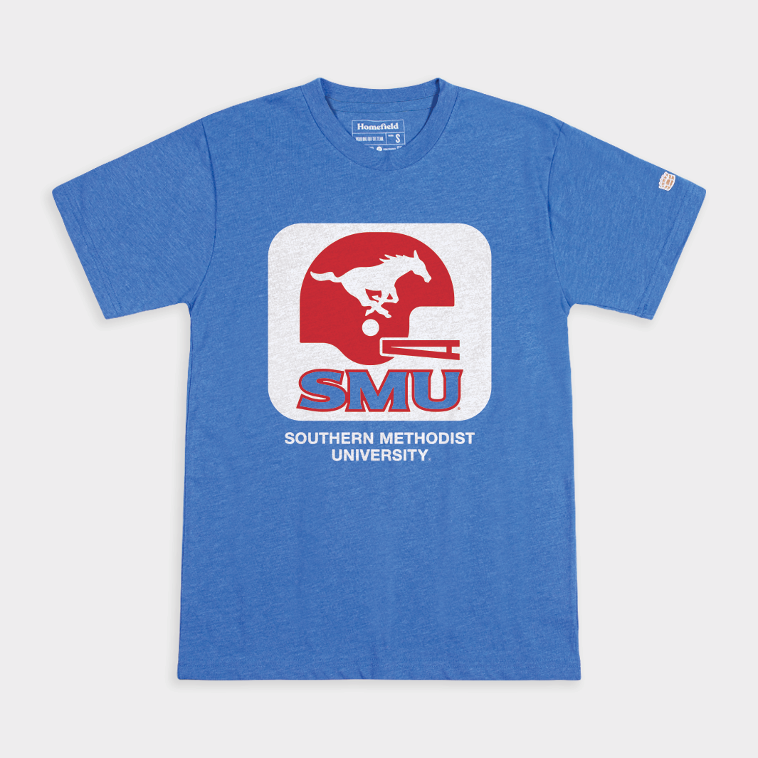 Retro SMU Football Logo Tee