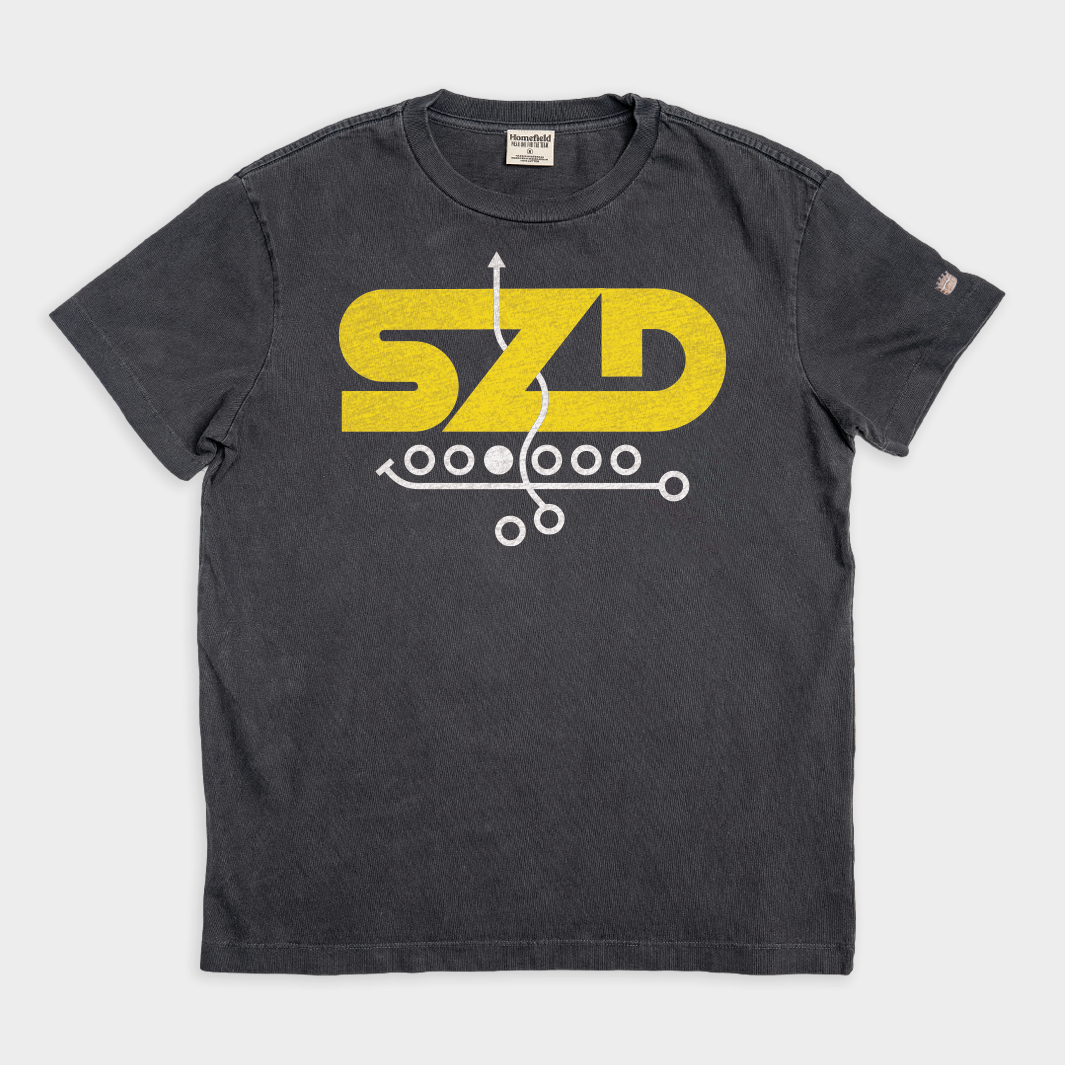 Split Zone Duo Logo Vintage Heavyweight Tee