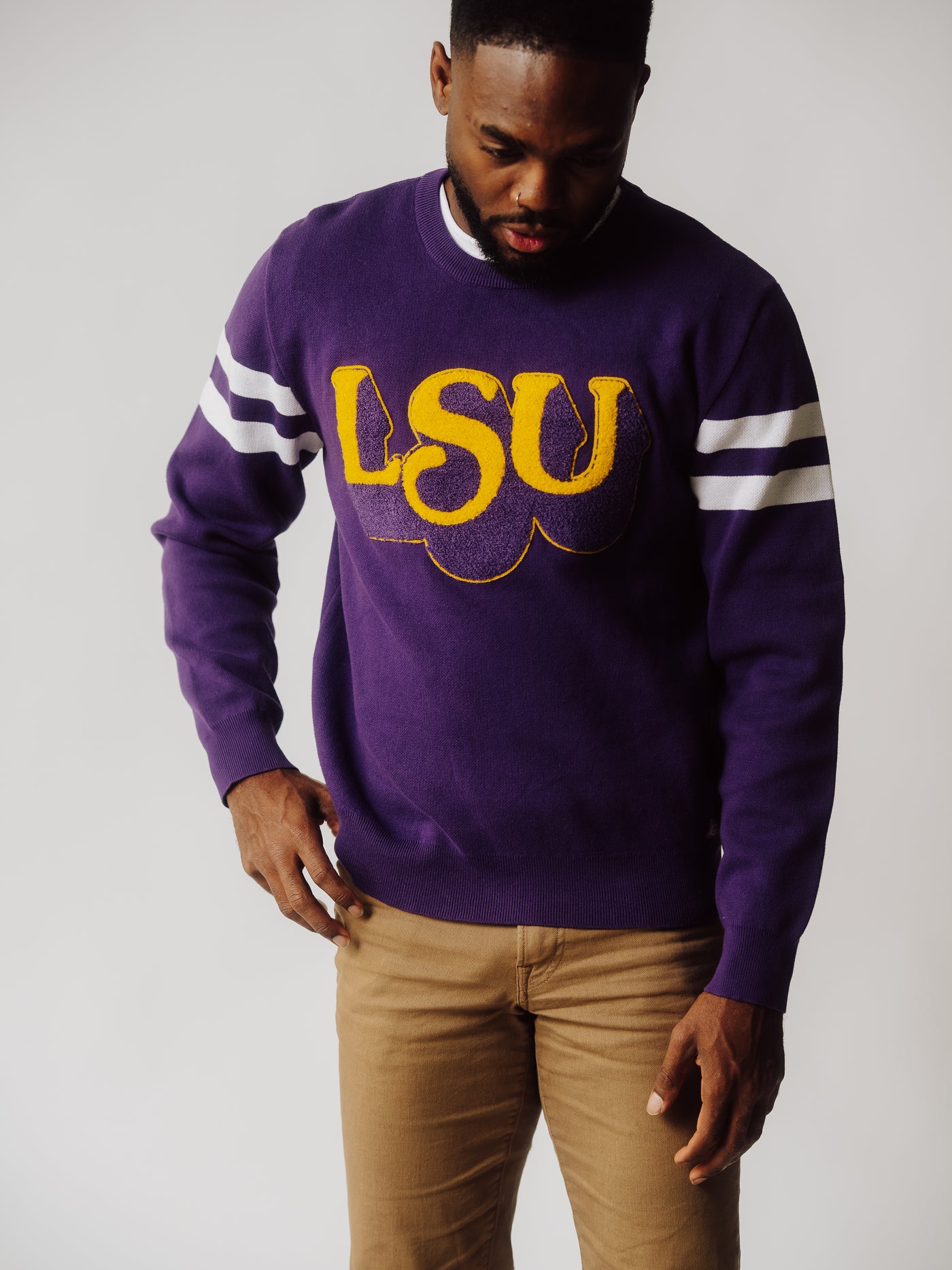 LSU Tigers Vintage Logo Sweater