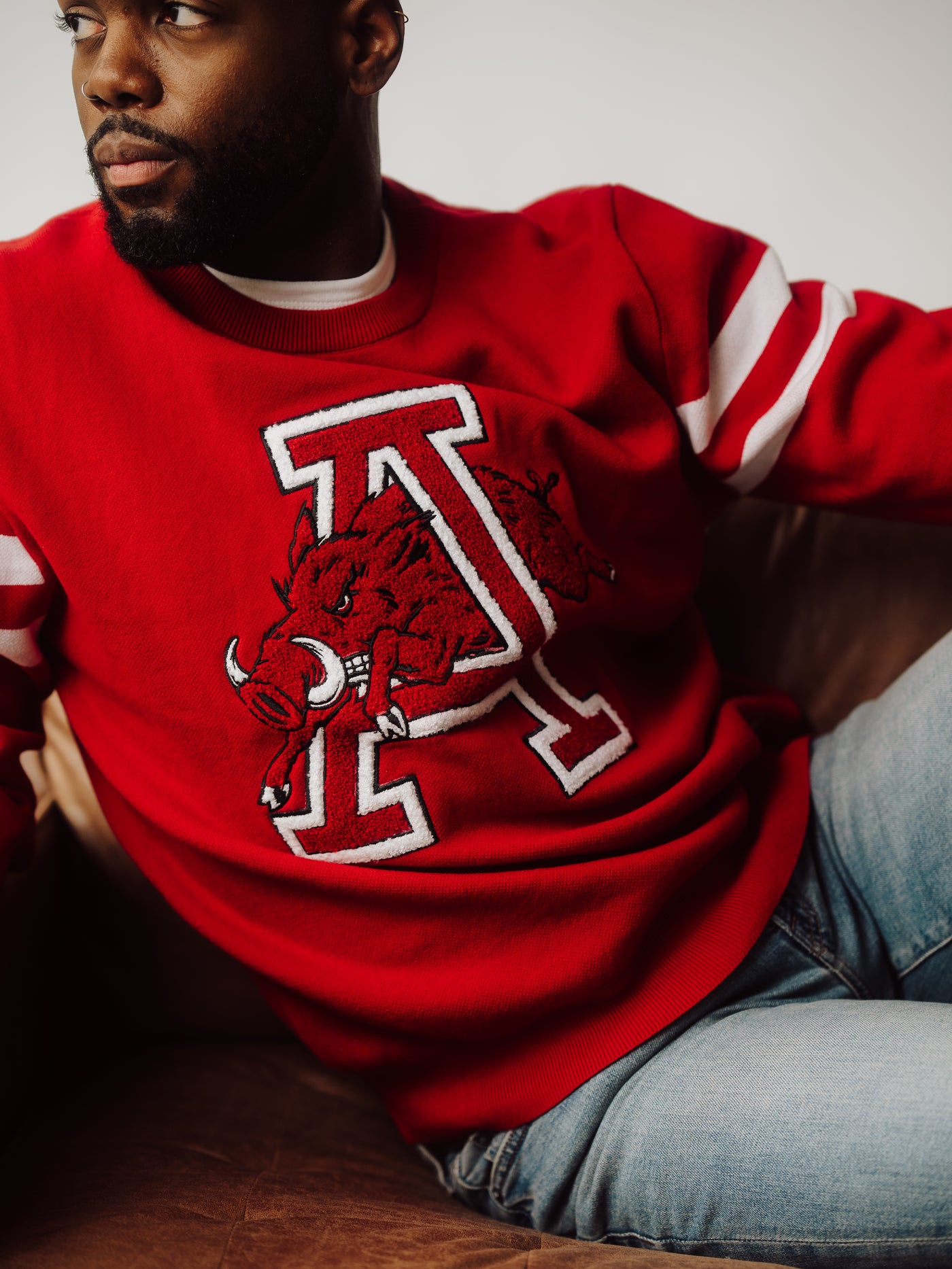 PREORDER: Arkansas Vintage Logo Knit Sweater