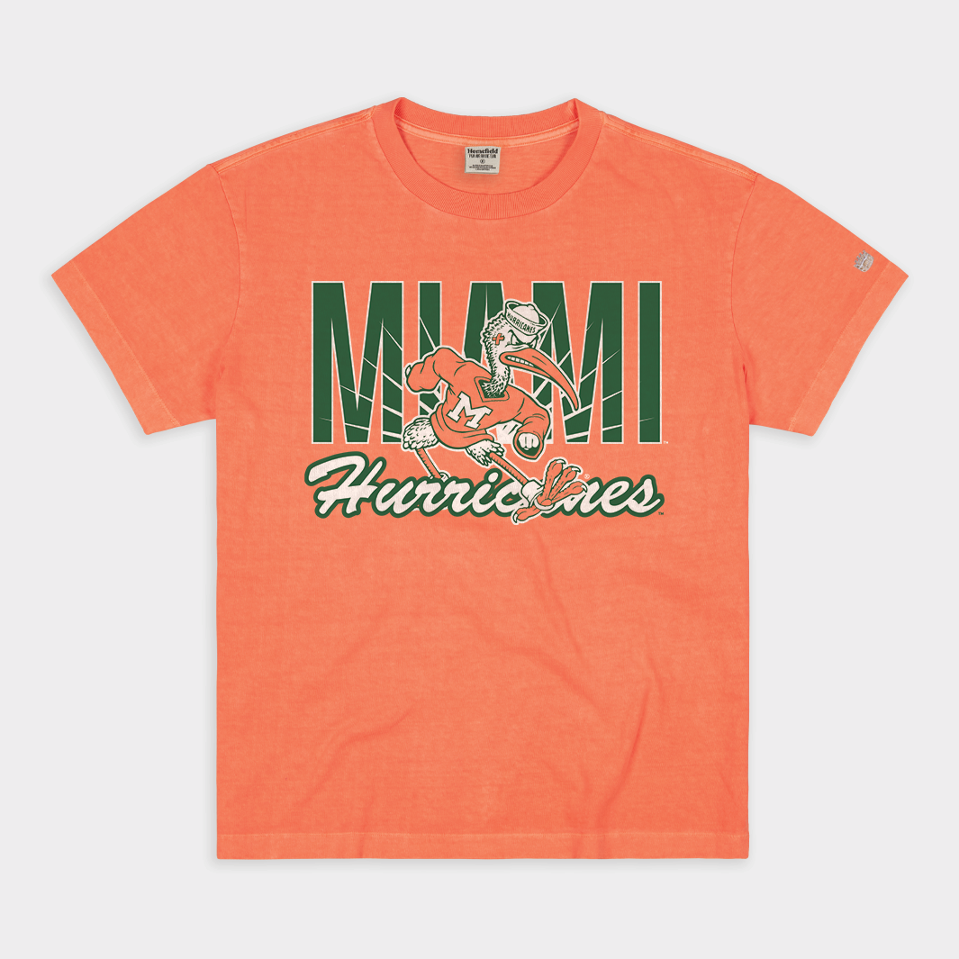 Miami Hurricanes Retro Sebastian Vintage Heavyweight Tee