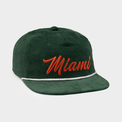 Retro-Inspired Miami Hurricanes Corduroy Hat