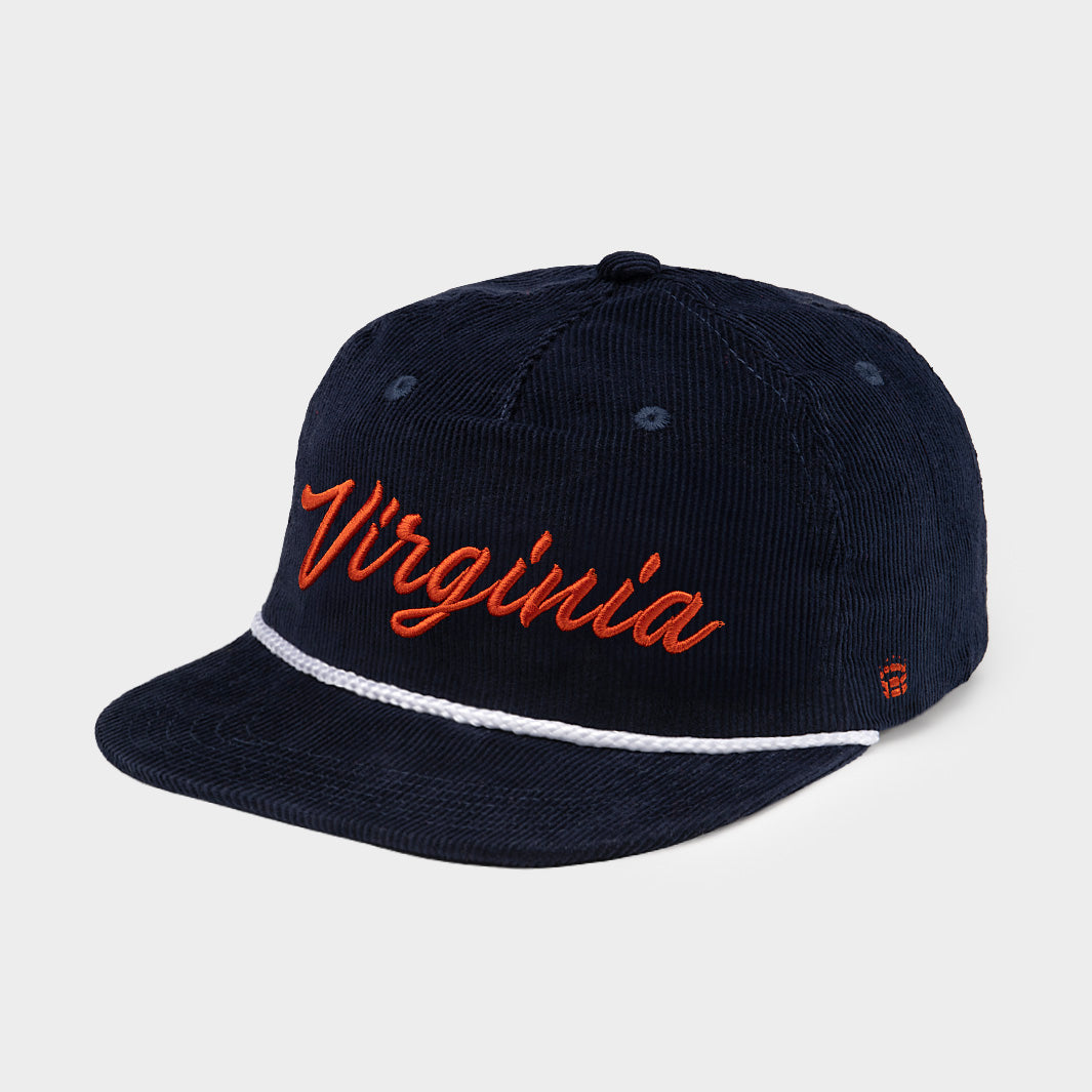 Retro UVA Virginia Script Corduroy Hat