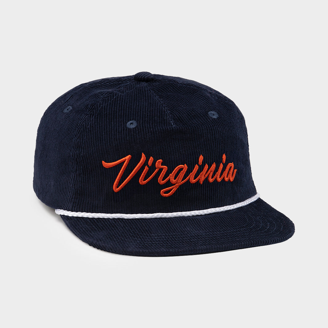 Retro UVA Virginia Script Corduroy Hat