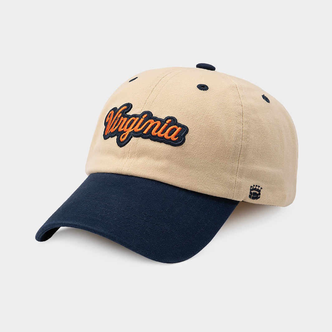 UVA Cavaliers Retro "Virginia" Script Two-Tone Dad Hat