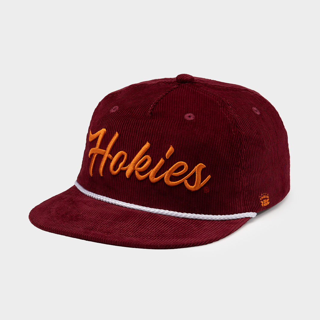 Virginia Tech Script "Hokies" Corduroy Hat