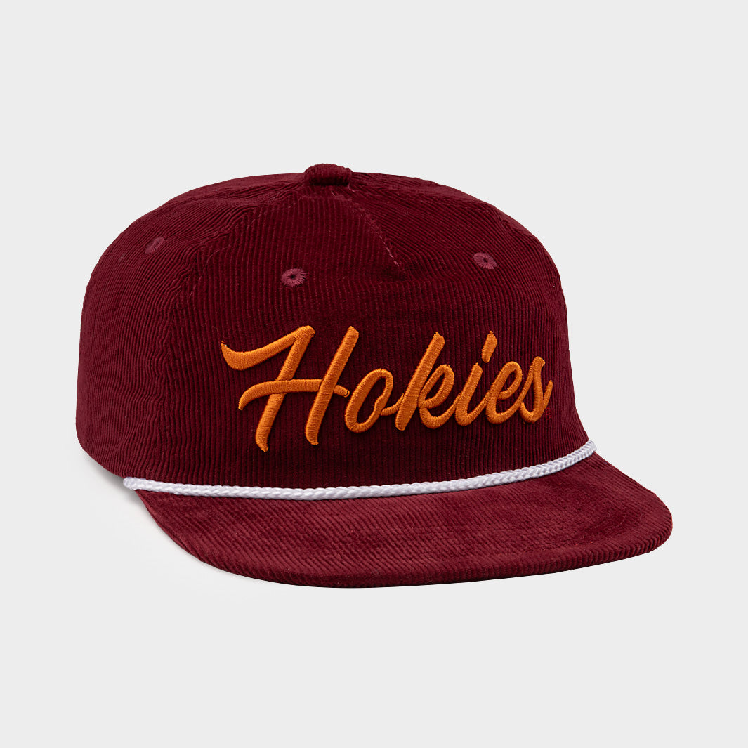 Virginia Tech Script "Hokies" Corduroy Hat