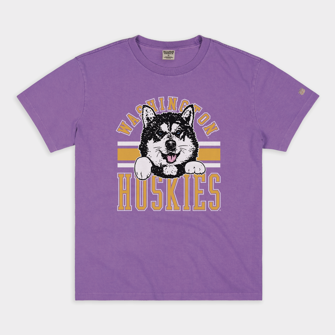 Washington Huskies Throwback Vintage Heavyweight Tee