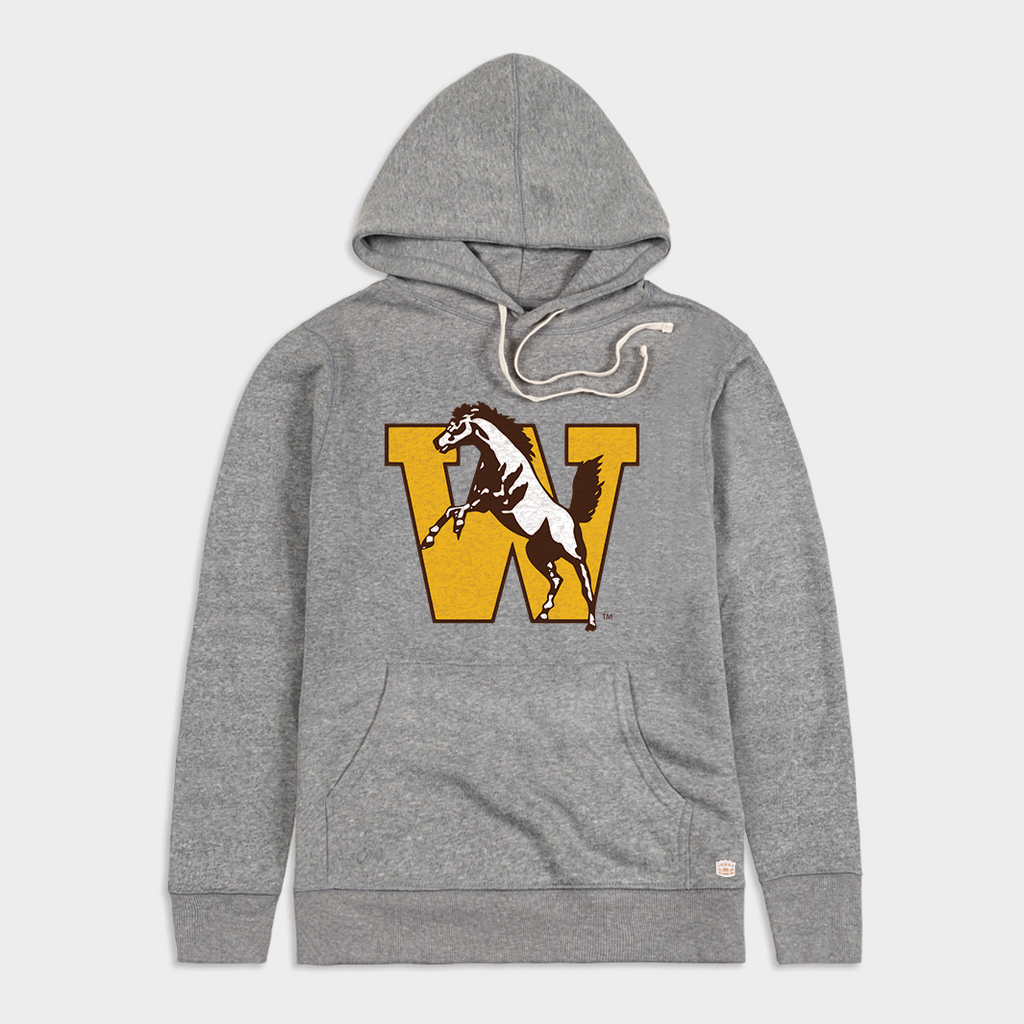 Western Michigan Broncos Retro Hoodie | Grey | XXL | Western Michigan University Apparel by Homefield