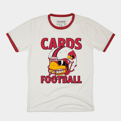 Men's Homefield Heathered Red Louisville Cardinals Vintage Hoops T